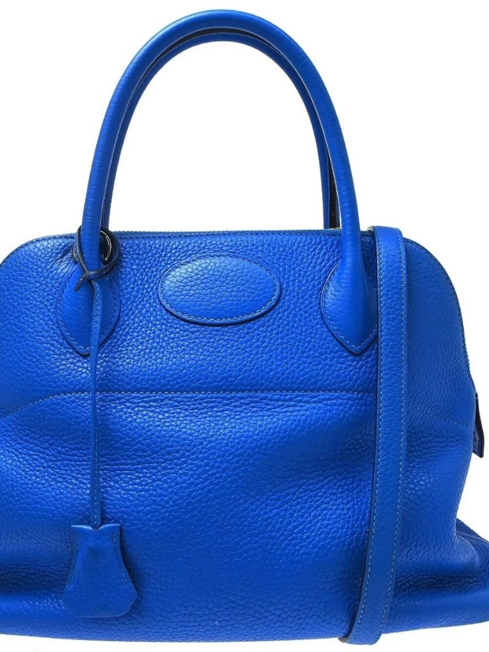 Best07 Hermes Bleu Hydra Taurillon Bolide 31 2way Handbag X HA 008 GN KQ01613